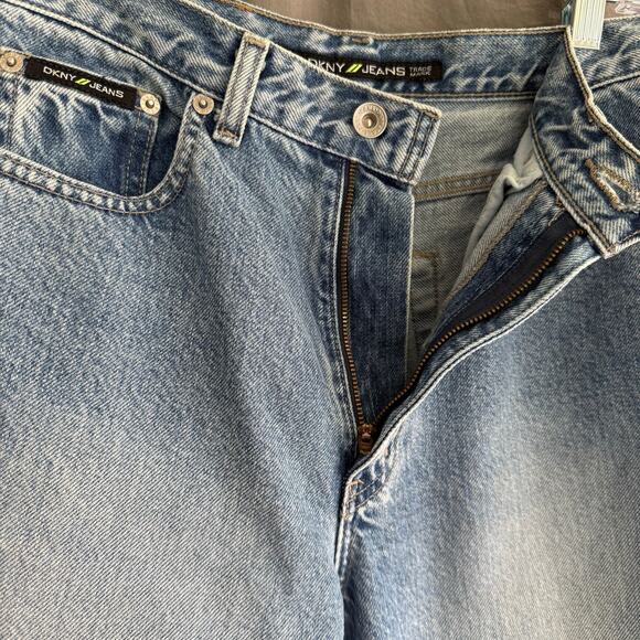 Vintage DKNY Jeans 4R High Rise Straight Leg Light Wash 100% Cotton 90s Y2K - Picture 7 of 16